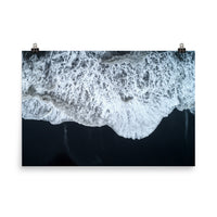 White Waters and Black Sand Landscape Photo Loose Wall Art Prints - PIPAFINEART