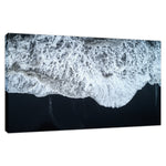 White Waters and Black Sand Coastal Landscape Fine Art Canvas Wall Art Prints  - PIPAFINEART