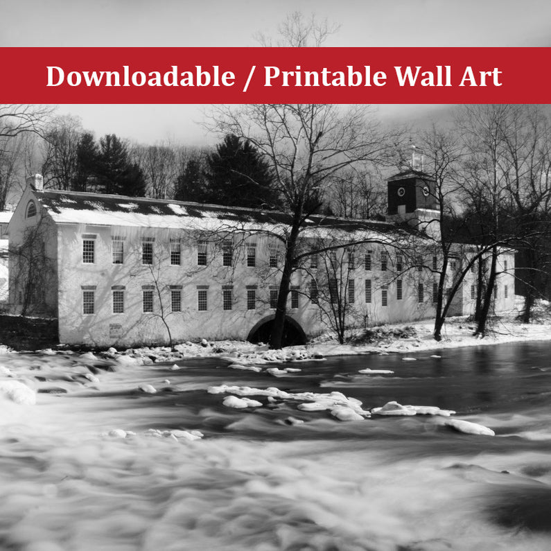 Winter at Powder Mill Landscape Photo DIY Wall Decor Instant Download Print - Printable  - PIPAFINEART