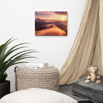 Heaven On Earth Mountains in Clouds at Sunrise Landscape Photo Canvas Wall Art Prints