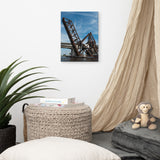 Train Drawbridge Jacksonville 3 Color Urban Landscape Canvas Wall Art Print