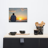 Reflections of The Day Coastal Sunset Landscape Photo Canvas Wall Art Print
