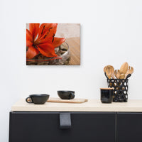 Tranquil Lily  Floral Nature Canvas Wall Art Prints