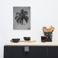 Palm Over Water Black and White Floral Nature Canvas Wall Art Prints