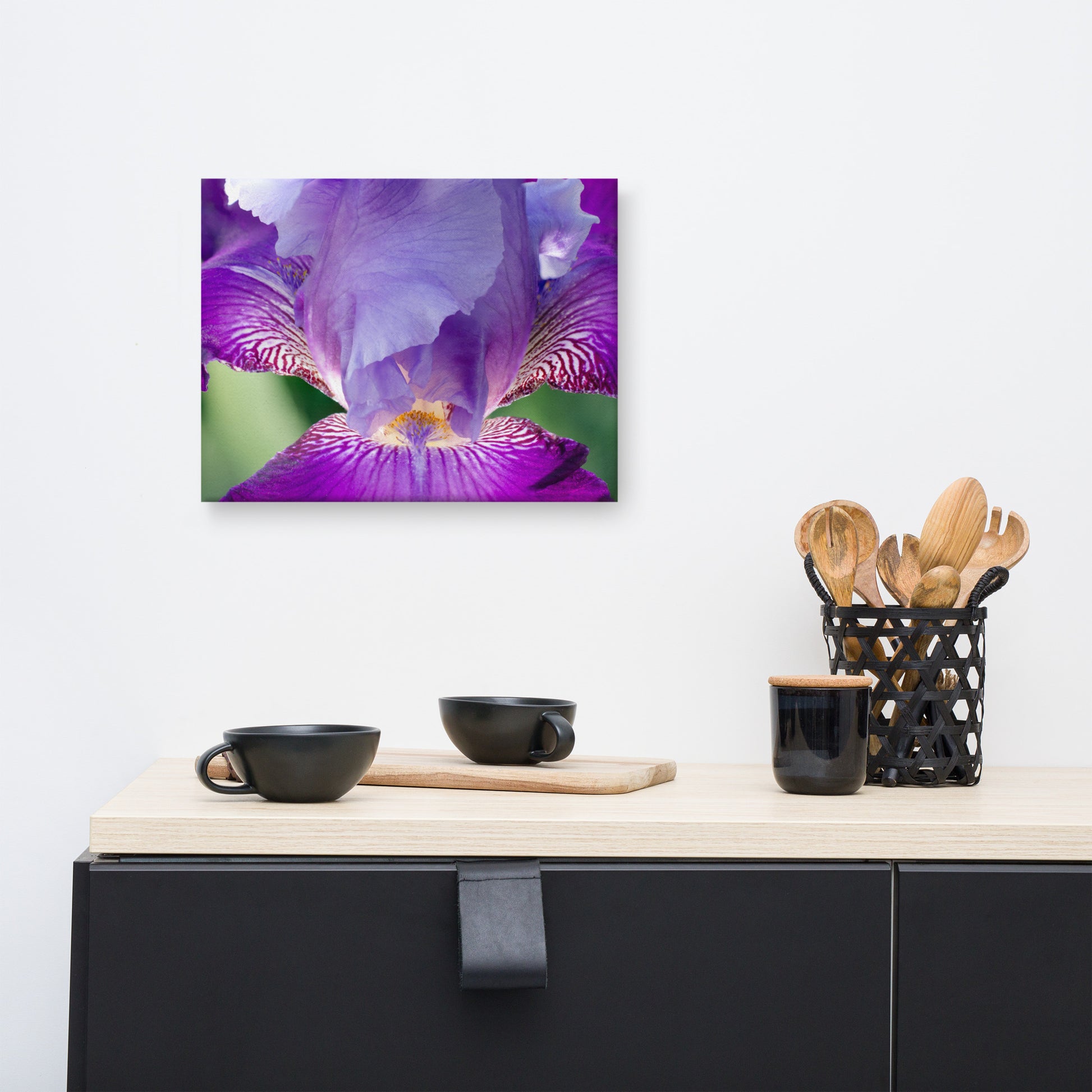 Purple Pictures For Bedroom: Glowing Iris - Botanical / Floral / Flora / Flowers / Nature Photograph Canvas Wall Art Print - Artwork
