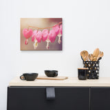 Be Still My Bleeding Heart Warm Summer Glow Floral Nature Canvas Wall Art Prints