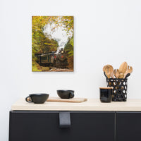 Steam Train with Autumn Foliage Rural Landscape Canvas Wall Art Prints