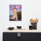 Marblehead Lighthouse at Sunset Coastal Landscape Canvas Wall Art Prints
