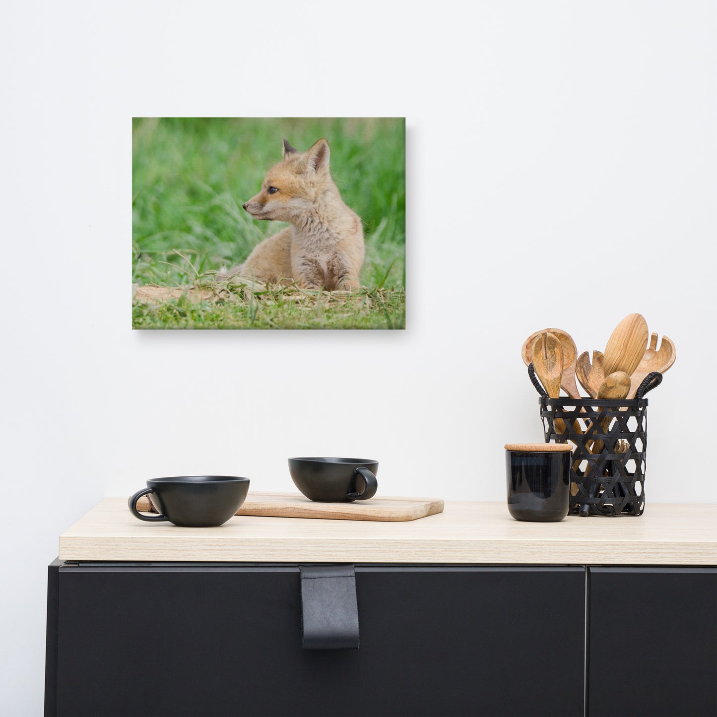 Fox Canvas Pictures: Red Fox Pups - Chillin - Wildlife / Animal / Nature Photograph Canvas Wall Art Print - Artwork