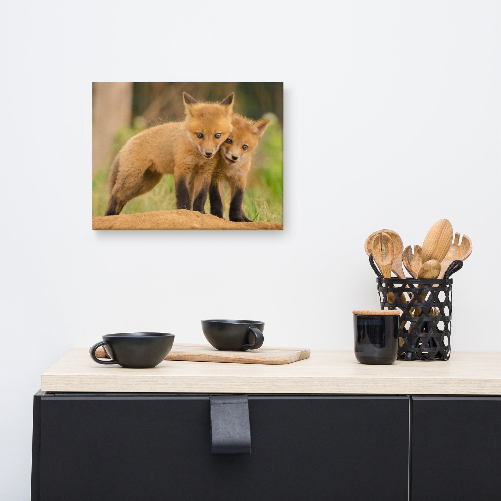 Cool Wall Decor For Bedroom: Close to You Baby Fox Pups - Animal / Wildlife / Nature Photograph Wall Art Print- Artwork - Wall Decor