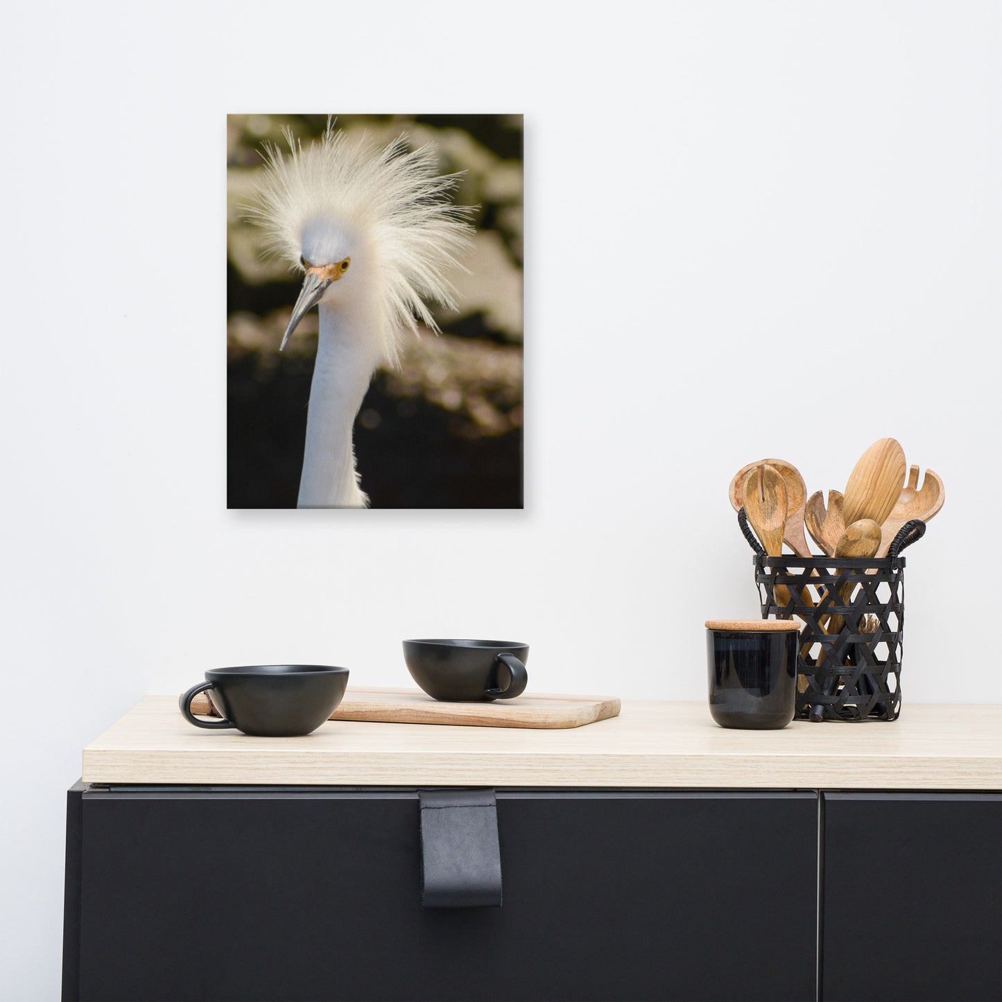 Snowy Egret Animal / Wildlife Photograph Canvas Wall Art Prints