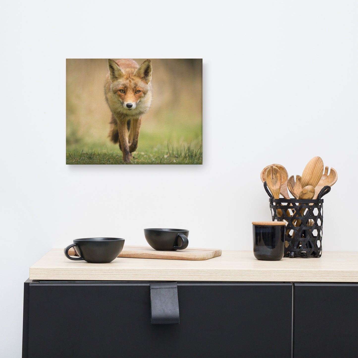 Young Female Red Fox In Forest Animal Wildlife Nature Photograph Canvas Wall Art Prints