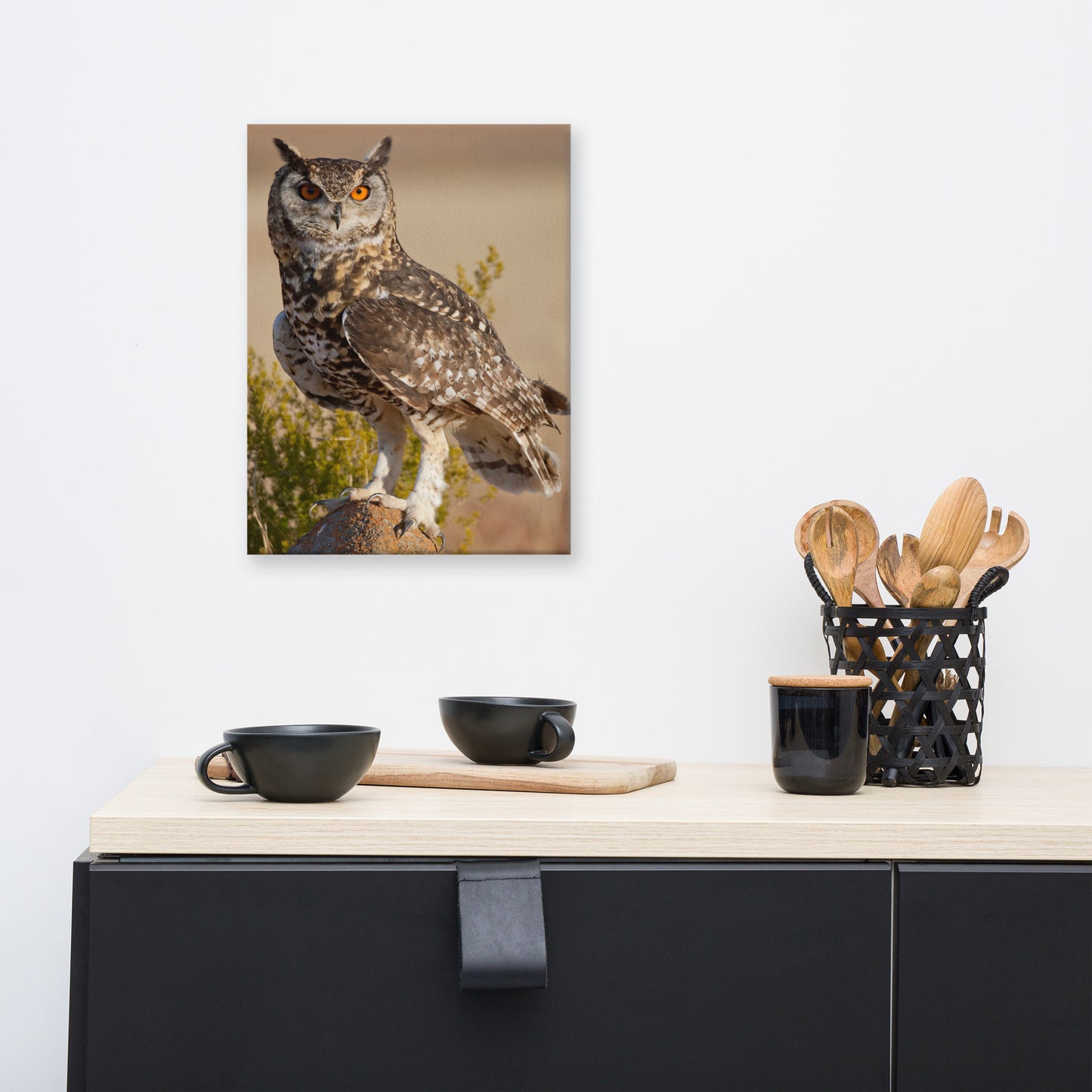 Cape Eagle Owl Wildlife Animal Photograph Canvas Wall Art Prints