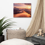 Heaven On Earth Mountains in Clouds at Sunrise Landscape Photo Canvas Wall Art Prints