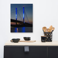 Indian River Bridge 2 Urban Landscape Traditional Canvas Wall Art Print