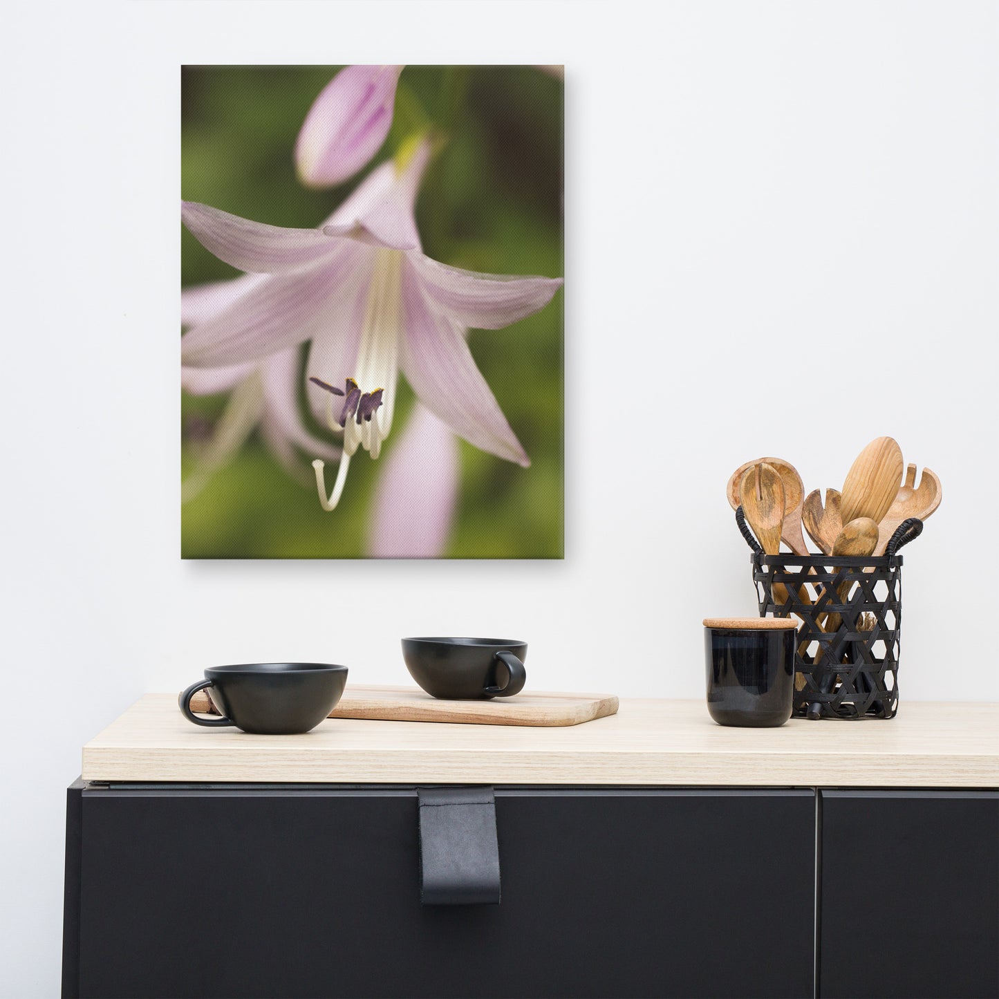 Softened Hosta Bloom Floral Nature Canvas Wall Art Prints