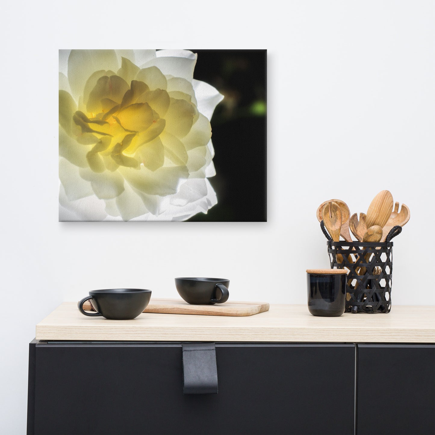 Glowing Rose 2 Floral Nature Canvas Wall Art Prints