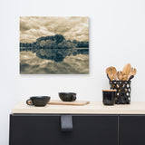 Autumn Reflections Split Tone Rural Landscape Canvas Wall Art Prints