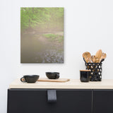 Early Morning Fog on the River Rural Landscape Canvas Wall Art Prints