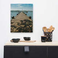 Endless Dock Coastal Landscape Canvas Wall Art Prints