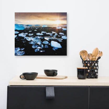 Fire and Ice Coastal Landscape Canvas Wall Art Prints
