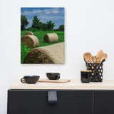 Hay Whatcha Doin' in the Field Rural Landscape Canvas Wall Art Prints