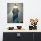St. Augustine Lighthouse Night Light Photo Canvas Wall Art Print