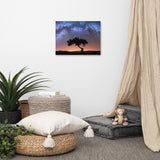 Milky Way Arch and Tree Night Galaxy Landscape Photo Canvas Wall Art Prints