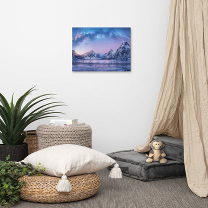 Milky Way Lofoten Islands, Norway Landscape Photo Canvas Wall Art Prints