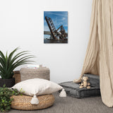 Train Drawbridge Jacksonville 3 Color Urban Landscape Canvas Wall Art Print