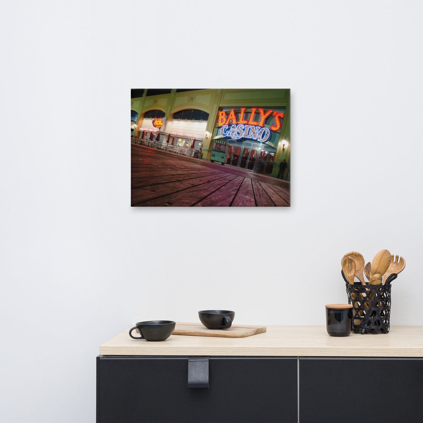 Low on the Boards Urban Landscape Traditional Canvas Wall Art Print