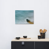 Whelk Seashell and Misty Wave Coastal Nature Canvas Wall Art Prints