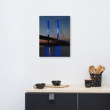 Indian River Bridge 2 Urban Landscape Traditional Canvas Wall Art Print