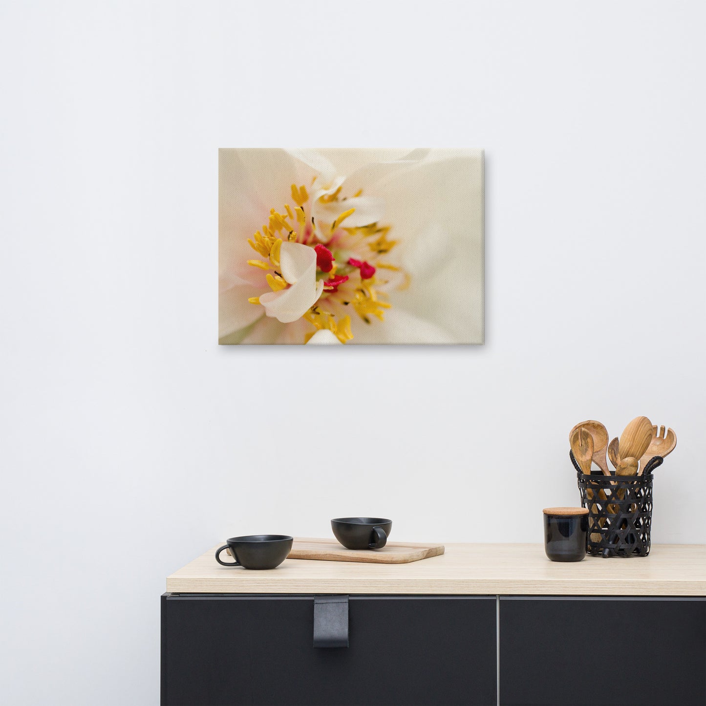 Eye of Peony Floral Nature Canvas Wall Art Prints