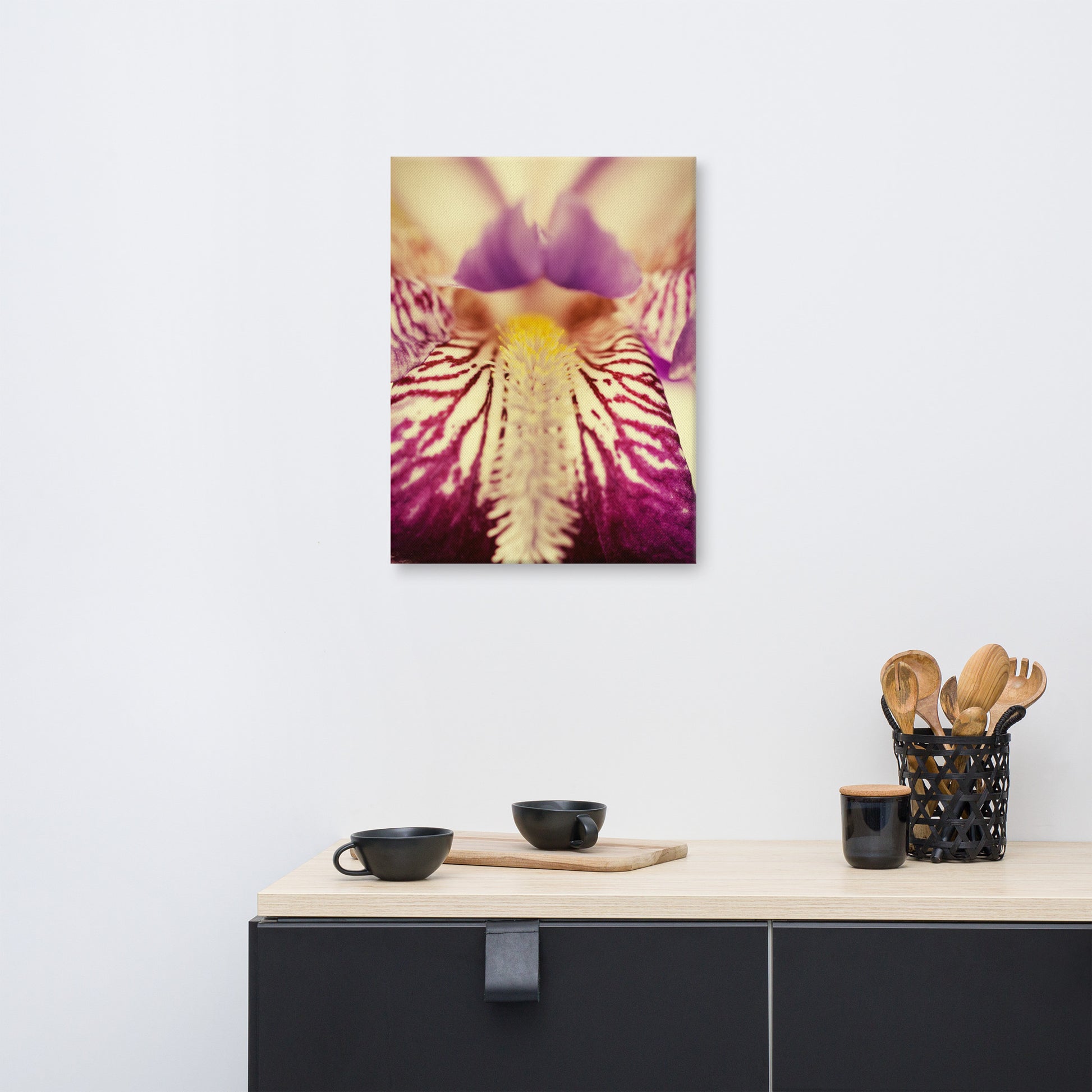 Canvas Pictures Of Flowers: Antiqued Iris - Botanical / Floral / Flora / Flowers / Nature Photograph Canvas Wall Art Print - Artwork