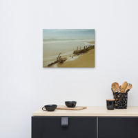 Misty Shipwreck on the Beach Coastal Landscape Canvas Wall Art Prints