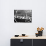 Overfalls Lightship Black and White Coastal Landscape Canvas Wall Art Prints