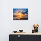 Sunset at Breakwater Lighthouse Coastal Landscape Canvas Wall Art Prints