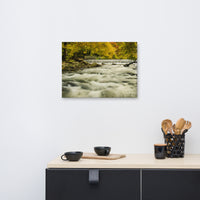 Waterfalls in the Autumn Foliage Rural Landscape Canvas Wall Art Prints