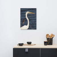 Great White Egret Animal / Wildlife Photograph Canvas Wall Art Prints