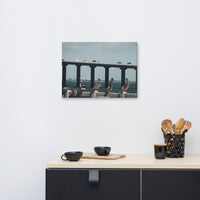 Skyway Bridge & Bob's Pelican Friends Wildlife Photo Canvas Wall Art Prints