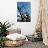 Train Drawbridge Jacksonville 3 Color Urban Landscape Canvas Wall Art Print