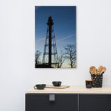 Reedy Point Rear Lighthouse Silhouette Urban Landscape Traditional Canvas Wall Art Print