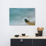 Whelk Seashell and Misty Wave Coastal Nature Canvas Wall Art Prints