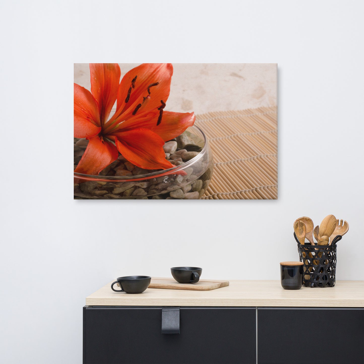 Tranquil Lily  Floral Nature Canvas Wall Art Prints