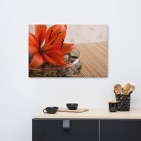 Tranquil Lily  Floral Nature Canvas Wall Art Prints