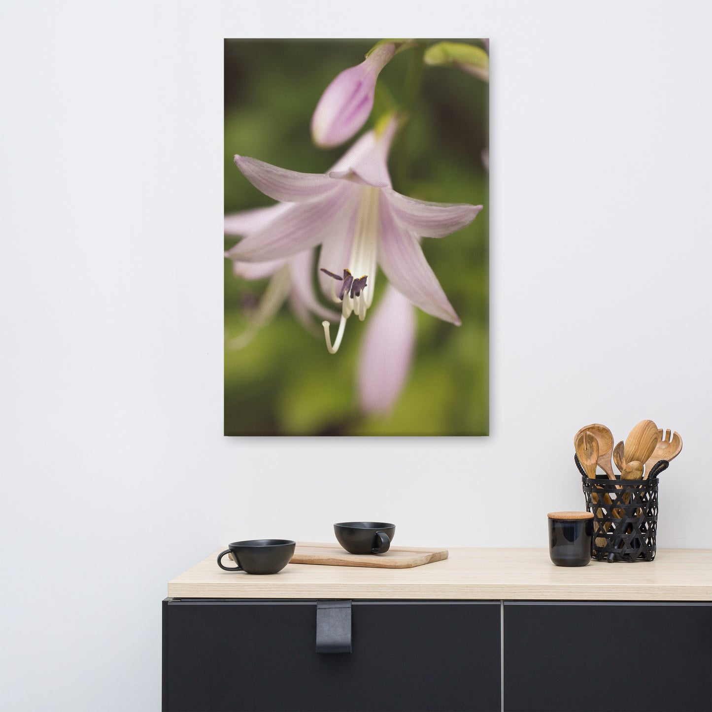 Softened Hosta Bloom Floral Nature Canvas Wall Art Prints
