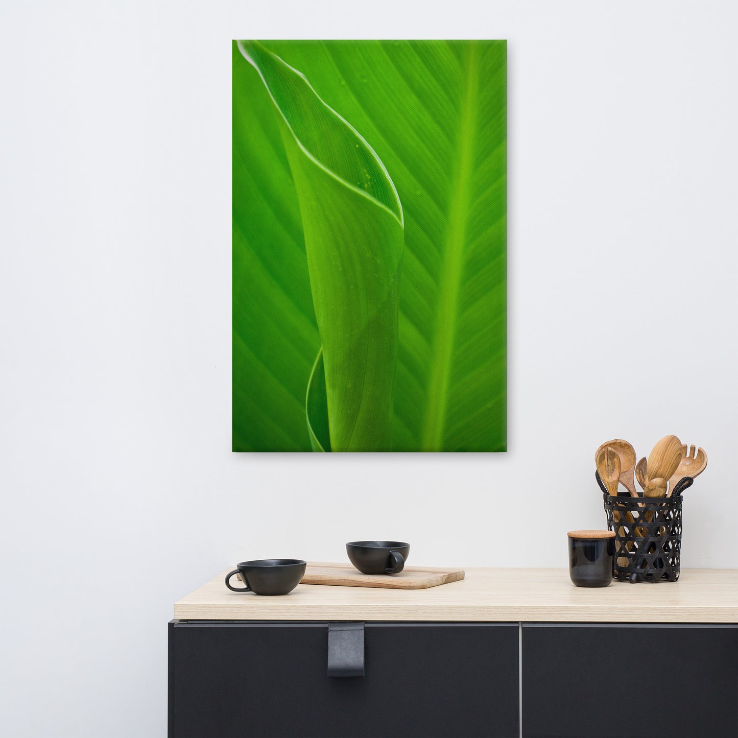 Leaves of Canna Lily Botanical Nature Canvas Wall Art Prints