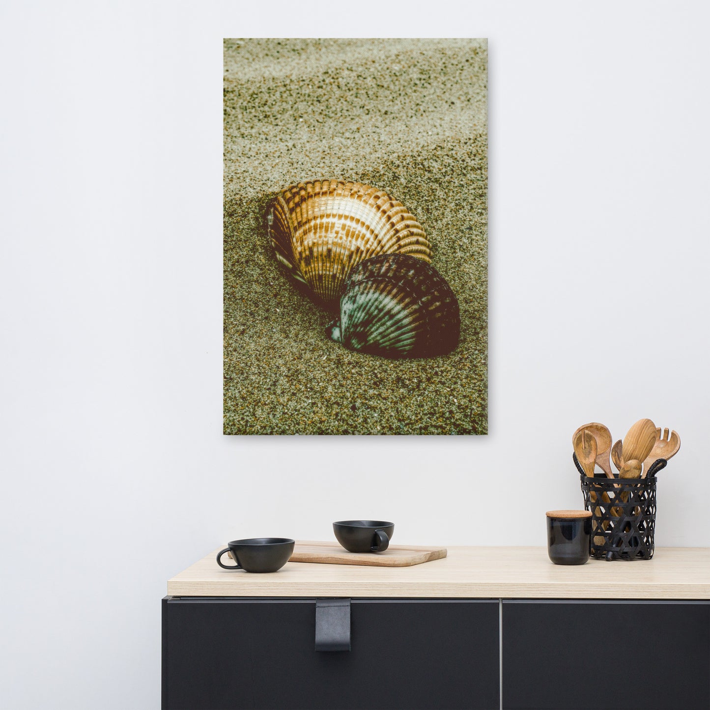 Dreamy Beach Seashells Coastal Nature Canvas Wall Art Prints