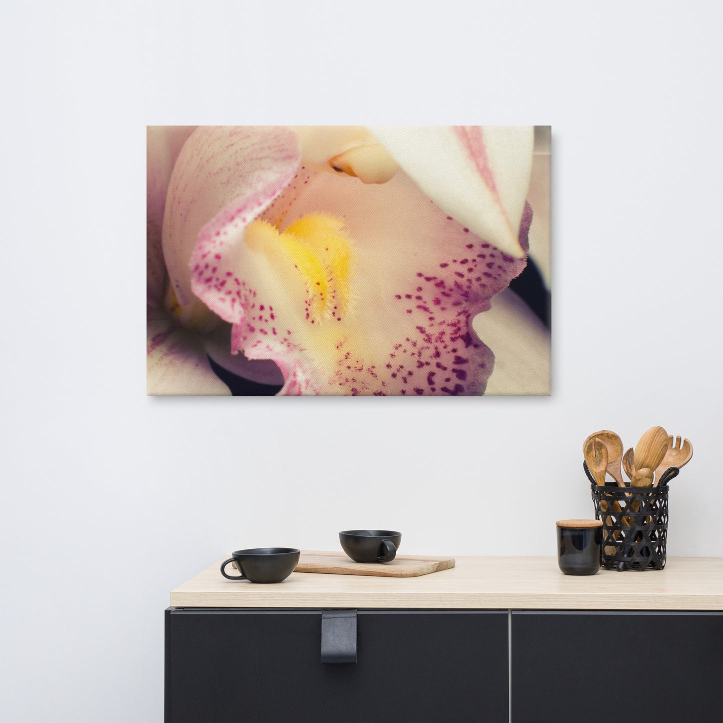 Close-up of Orchid Floral Nature Canvas Wall Art Prints